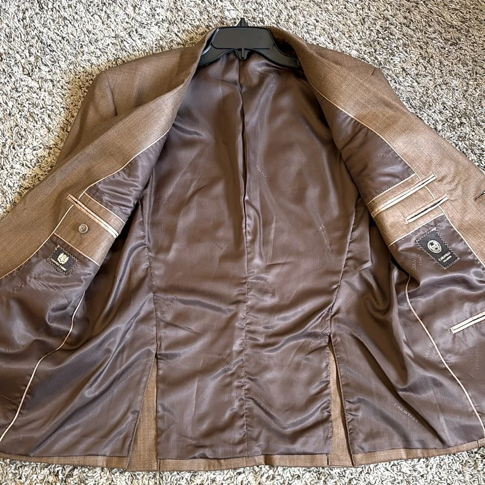 Caravelli Men's Brown 2 Button Notch Lapel Blazer‎ Size 42R